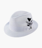 BELMONT FEDORA Poly Braid Pinch Front Hat