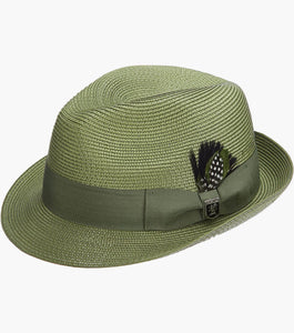 BELMONT FEDORA Poly Braid Pinch Front Hat