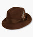 ASH FEDORA Crushable Wool Felt Pinch Front Hat