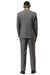 Men's Stacy Adams One Button Peak Lapel Suit With Double Breasted Vest in Grey Glen Plaid