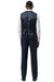 Men's Stacy Adams One Button Peak Lapel Suit With Double Breasted Vest in Navy Glen Plaid