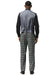 Men's Stacy Adams One Button Vested Peak Lapel Suit in Grey Glen Plaid