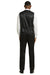 Men's Stacy Adams Shiny Brocade Wedding & Prom Tuxedo with Double Breasted Vest in Black