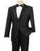 Mens 1 Button Shawl Tuxedo in Black with Black Satin Trim - Men's Tuxedo USA
