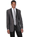Mens 1 Button Charcoal Shawl Tuxedo with Black Pants - Men's Tuxedo USA