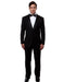 Mens Modern Fit 1 Button Shawl Wool Tuxedo in Black - Men's Tuxedo USA