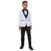 New Perry Ellis Boys White Tuxedo Set, Solid 5-Piece Black Shawl Collar - Men's Tuxedo USA