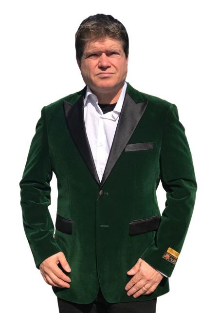 Black Big And Tall Blazers Clearance Cheap Priced Velvet Blazer / Sport Coat