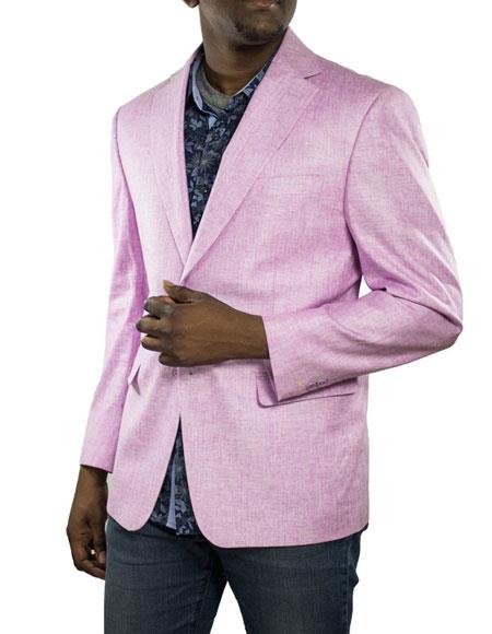 Alberto Nardoni Brand Men's Lilac One Ticket Pocket Thread & Stitch 100% Tuxedo