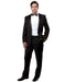 Mens Slim Fit 2 Button Notch Wool Tuxedo in Black - Men's Tuxedo USA