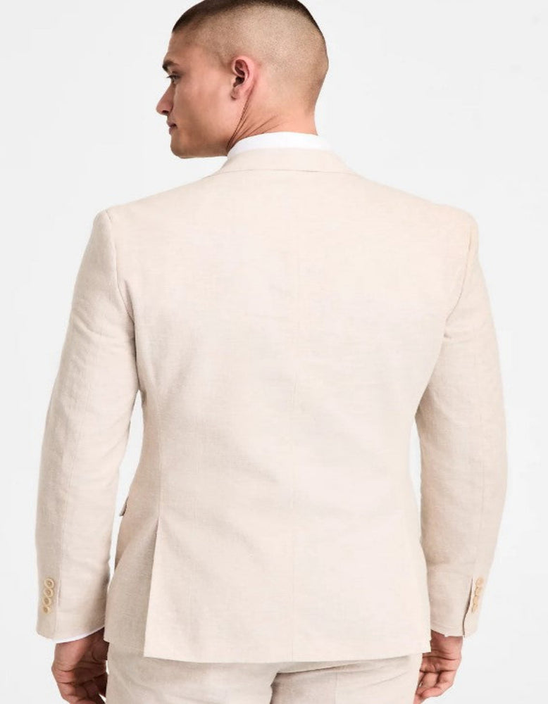 Mens Slim-Fit Linen Suit