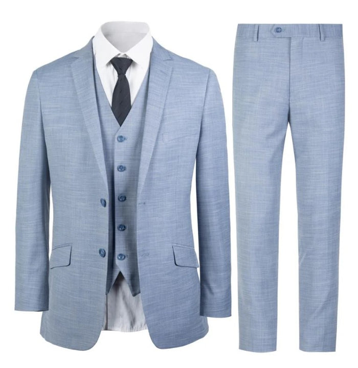 Mens Solid Suit Slim Fit Light Blue,Beige,Black and Light Gray