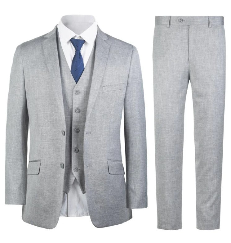 Mens Solid Suit Slim Fit Light Blue,Beige,Black and Light Gray