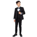 New Stacy Adams Boys Black Tuxedo Set, 5-Piece Black Shawl Collar - Men's Tuxedo USA
