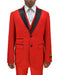 Mens 2 Button Peak Lapel Vested Tuxedo in Red - Men's Tuxedo USA