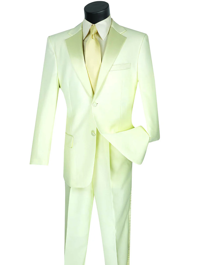 White Prom Suit - White Prom Tuxedo Suits - White Wedding  Fit Classic Tuxedo
