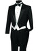 Mens 3pc Vested Classic Tail Tuxedo in Black - Men's Tuxedo USA