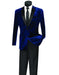 Mens Velvet Notch Tuxedo in Navy Blue - Men's Tuxedo USA
