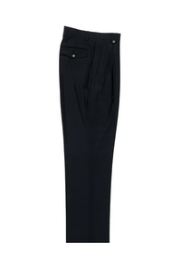 Tiglio Luxe Navy Wide Leg, Pure Wool Dress Pants 2576 TIG1002