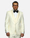 Statement Men's Off-White with White Lapel Vested 100% Wool Tuxedo - Men's Tuxedo USA