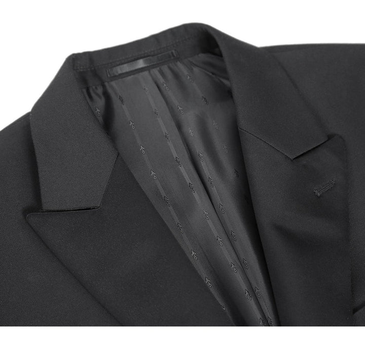 Black  Prom Tuxedo Suit - Black Wedding Suit - Mens Classic Full Dress Tail Tuxedo