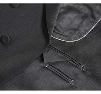 Black  Prom Tuxedo Suit - Black Wedding Suit - Mens Classic Full Dress Tail Tuxedo