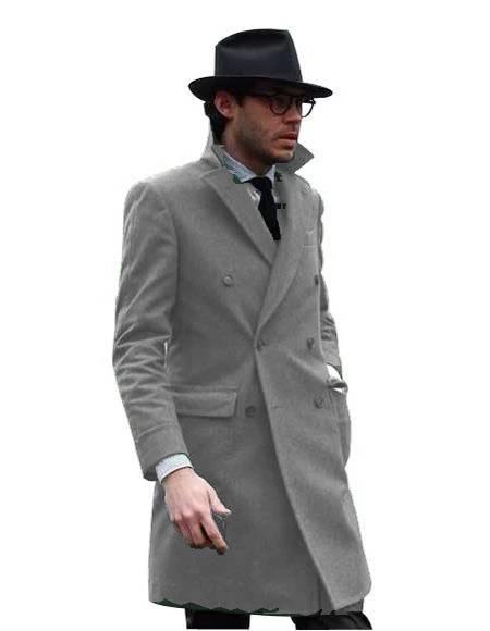 Double Breasted - Three Quarter Coat - Cashmere And Topcoat + Style# Manhattan Tan