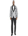 Monochrome Rose 3pc Tuxedo w/ Double Breasted Vest by Tazio - Men's Tuxedo USA