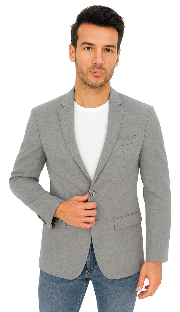 "Tazio Men's Slim-Fit Ultra Stretch Travel Blazer - Light Grey"