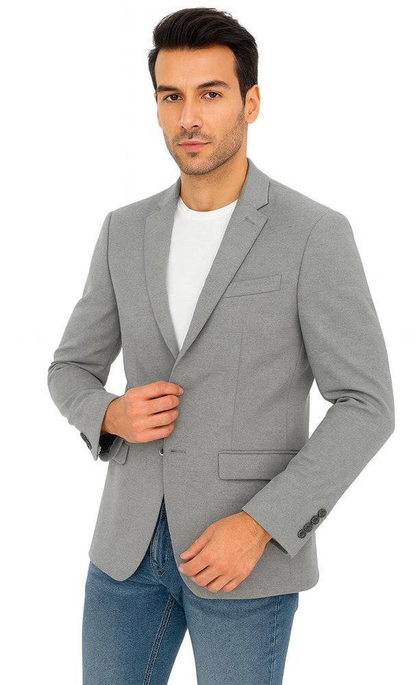 "Tazio Men's Slim-Fit Ultra Stretch Travel Blazer - Light Grey"