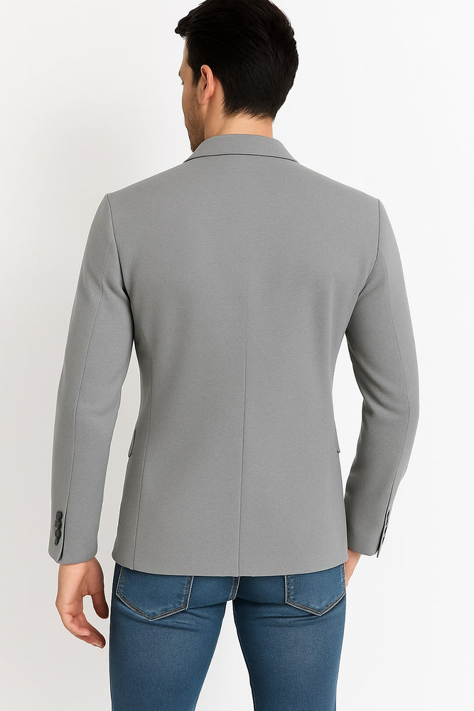 "Tazio Men's Slim-Fit Ultra Stretch Travel Blazer - Light Grey"
