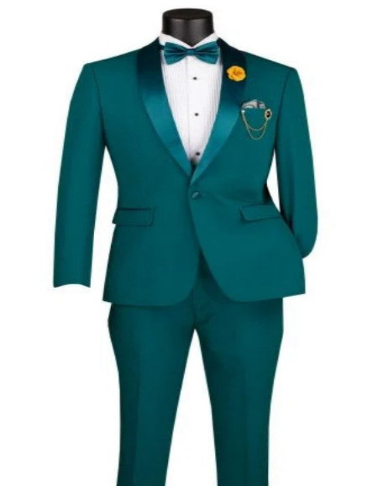 Mens Two Piece Shawl Lapel Slim Fit Tuxedo