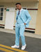 Men's Stacy Adam's Two Button Fancy Vested Teal Green Suit - Men's Tuxedo USA