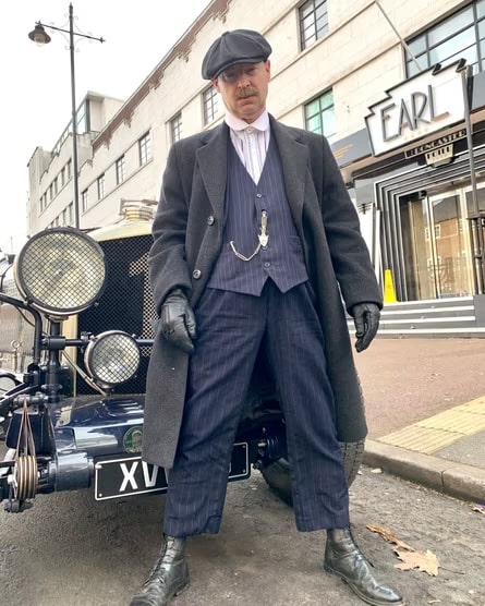 Mens Peaky Costume Thomas Shelby Suit & Overcoat