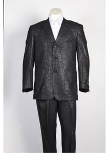 Men's 3 Button Cheap Priced Designer Fashion Dress Casual Blazer On Sale Shiny Paisley Floral Suit Black Blazer Looking
