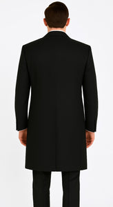 Three Quarters Length Men's Dress Coat 3/4 Length Men's Car Coat In Feel Charcoal Men's Overcoat