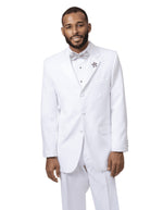 Mens Classic 3 Button Notch Lapel Tuxedo in White - Men's Tuxedo USA