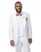 Mens Classic One Button Peak Tuxedo in White - Men's Tuxedo USA