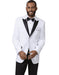 Mens Classic Two Button Peak Tuxedo in White & Black - Men's Tuxedo USA