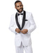 Mens Classic Microfiber Shawl Tuxedo in White & Black - Men's Tuxedo USA