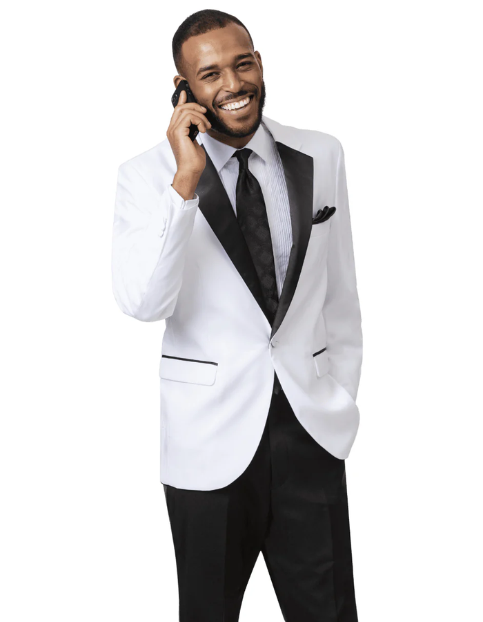 White Prom Suit - White Prom Tuxedo Suits - White Wedding  Classic  3pc Tuxedo