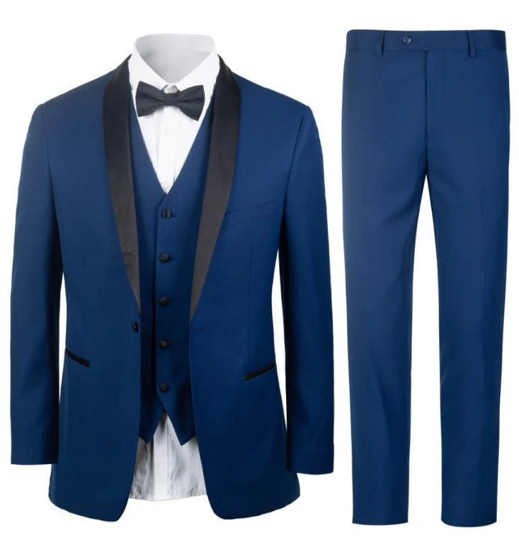 Mens Tuxedo Slim Fit Burgundy,Green and Navy Blue