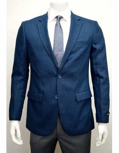 Men's Blue Linen Two Button Cheap Priced Designer Fashion Dress Casual Blazer For Men On Sale Side Vent Jacket Sportcoat Blazer