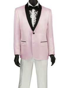 Men's Fashion Blazer ~ Sport Coat ~ Tuxedo Pink Dinner Jacket
