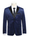Mens Classic Velvet Tuxedo Dinner Jacket in Dark Navy Blue - Men's Tuxedo USA