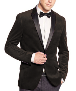 Black Mens Big and Tall Velvet Blazer - Velvet Sport Coat