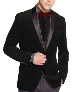 Black Mens Big and Tall Velvet Blazer - Velvet Sport Coat