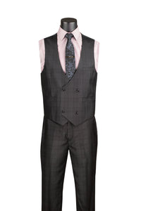 Renaissance Collection - Regular Fit 3 Piece Suit Black