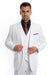 White Wedding Suit For Men - Perfect For Groom - Men's Vested Two Button Solid Color Wedding & Business Suit In White - Men's Tuxedo USA