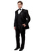 Mens Vested Modern Fit 2 Button Notch Wool Tuxedo in Black - Men's Tuxedo USA